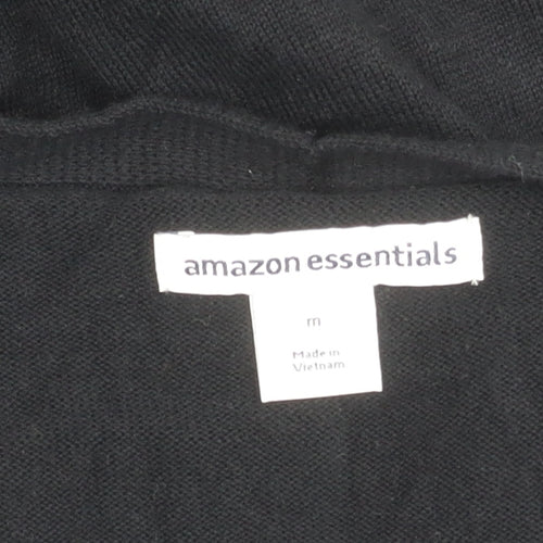 Amazon Essentials Womens Black M Knit Cardigan V-Neck Long Sleeve