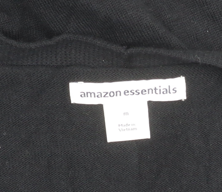 Amazon Essentials Womens Black M Knit Cardigan V-Neck Long Sleeve