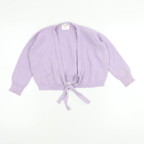 Dance Gear Girls Lilac Acrylic Tie Front Cardigan 28in Size