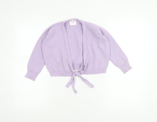 Dance Gear Girls Lilac Acrylic Tie Front Cardigan 28in Size
