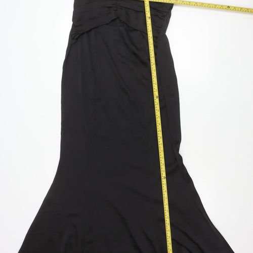 PrettyLittleThing Womens Black Halter A-Line Dress Size 12