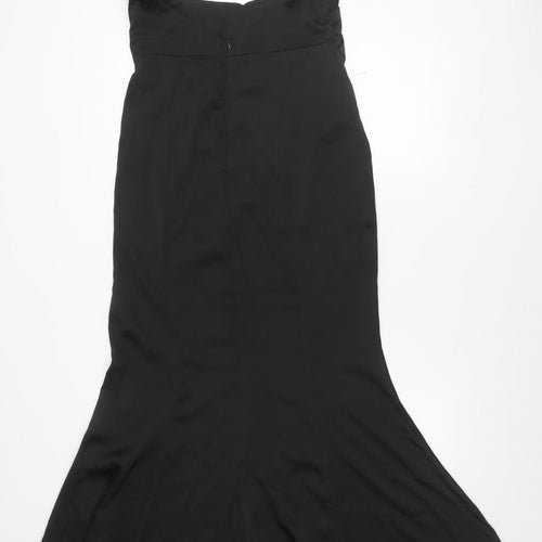 PrettyLittleThing Womens Black Halter A-Line Dress Size 12