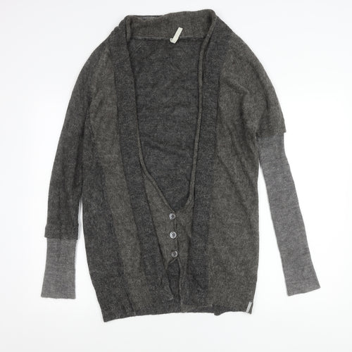 Firetrap Women’s Grey Alpaca Blend Cardigan Size M V-Neck