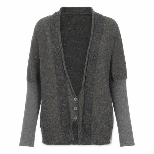 Firetrap Women’s Grey Alpaca Blend Cardigan Size M V-Neck
