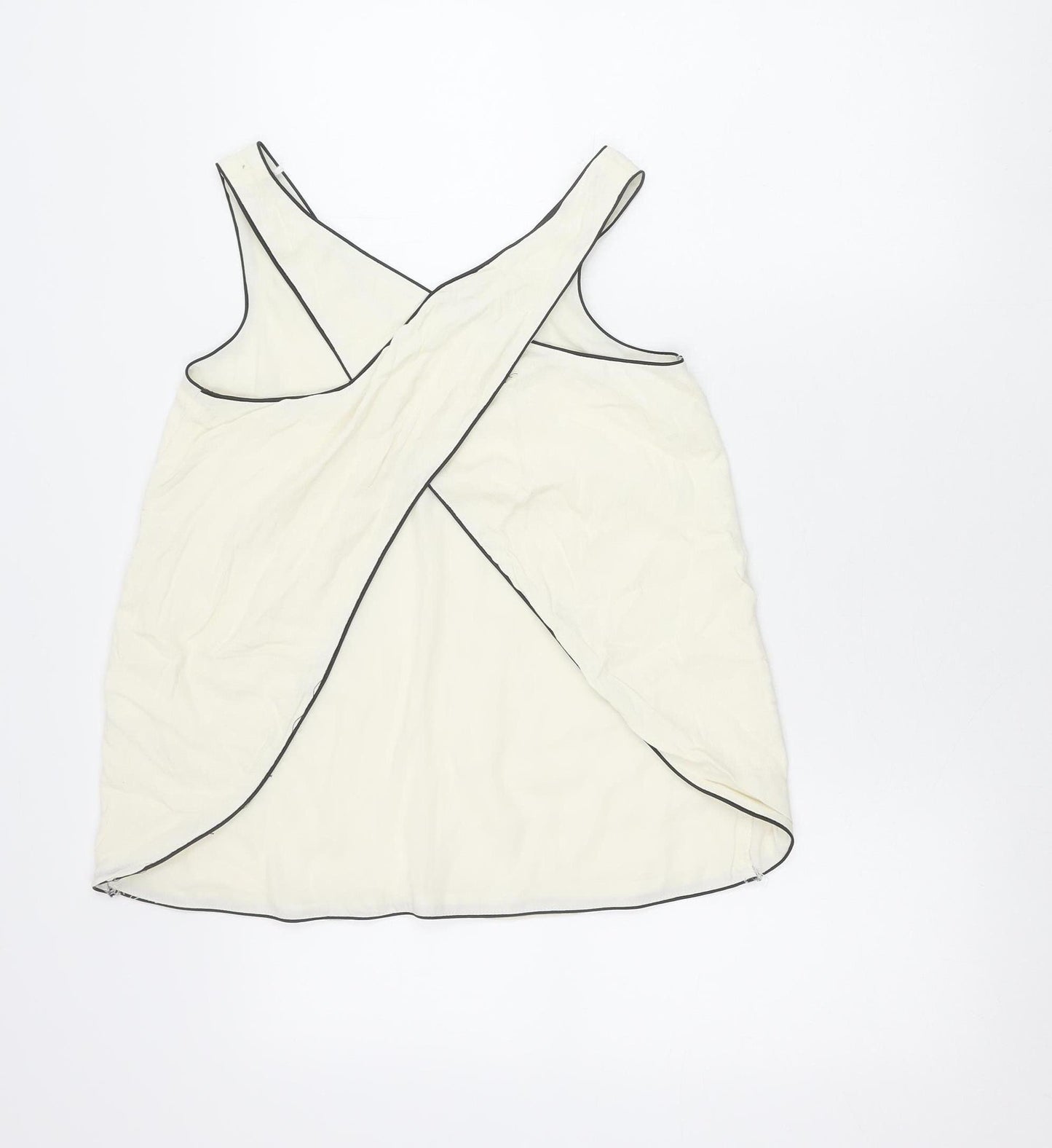 Zara Women Ivory V-Neck Sleeveless Tank Top XS Camisole