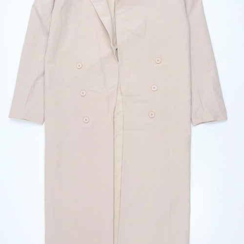 PrettyLittleThing Women’s Beige Long Trench Coat Size 10