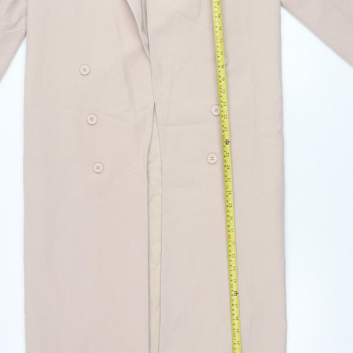 PrettyLittleThing Women’s Beige Long Trench Coat Size 10