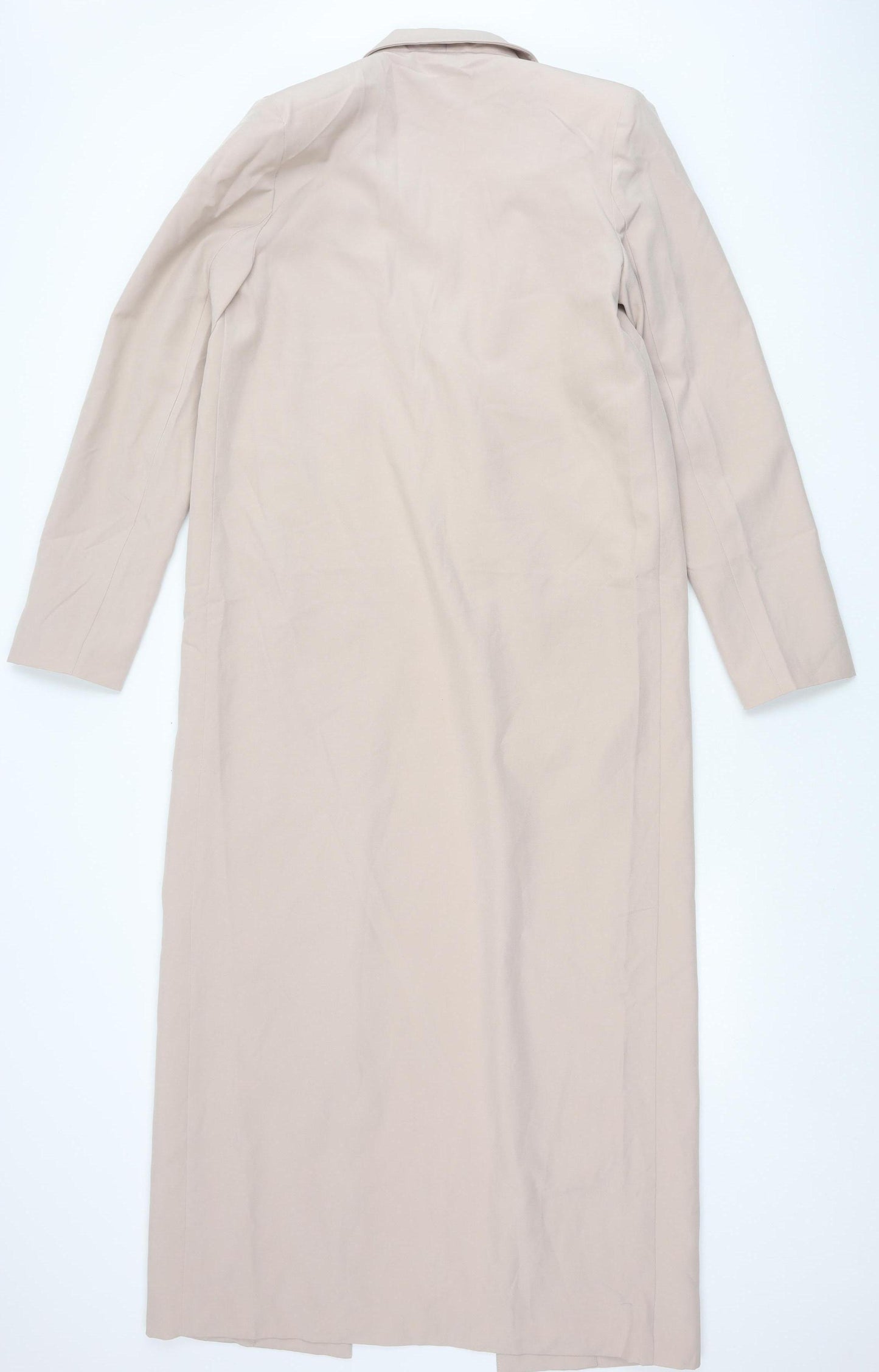 PrettyLittleThing Women’s Beige Long Trench Coat Size 10