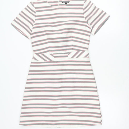 Warehouse Women’s Multicoloured Stripe Sheath Dress UK 8
