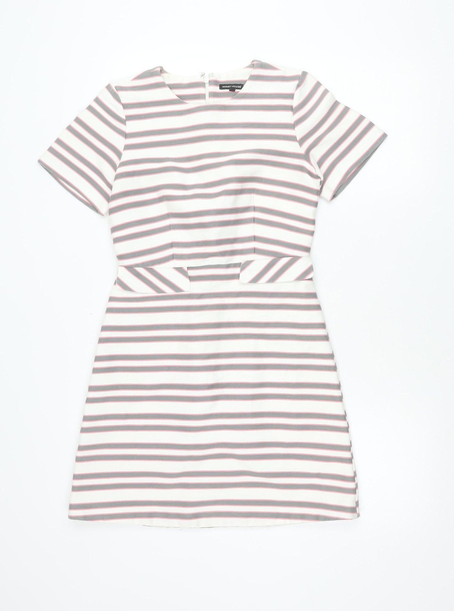 Warehouse Women’s Multicoloured Stripe Sheath Dress UK 8
