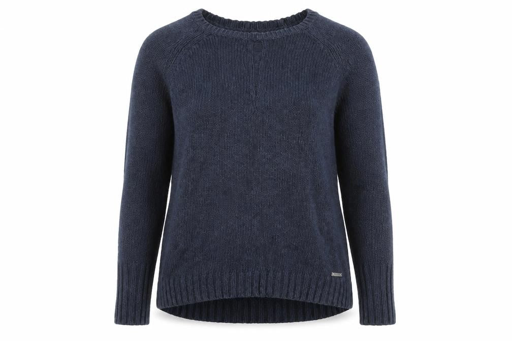 Sweaty Betty Women’s Blue XS Open-Knit Crew Neck Cotton Jumper