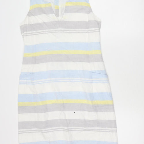 Joules Women’s Multicoloured Stripe Shift Dress UK 10 Sleeveless