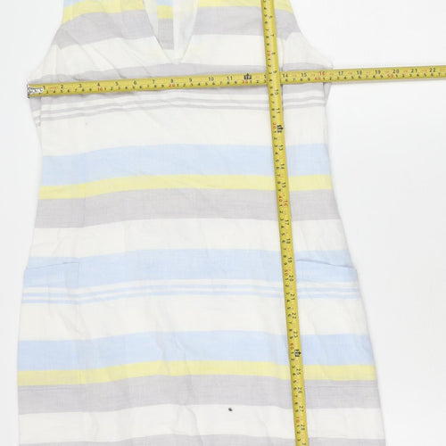 Joules Women’s Multicoloured Stripe Shift Dress UK 10 Sleeveless