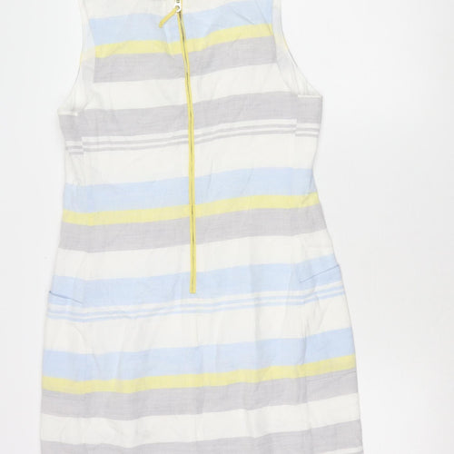 Joules Women’s Multicoloured Stripe Shift Dress UK 10 Sleeveless