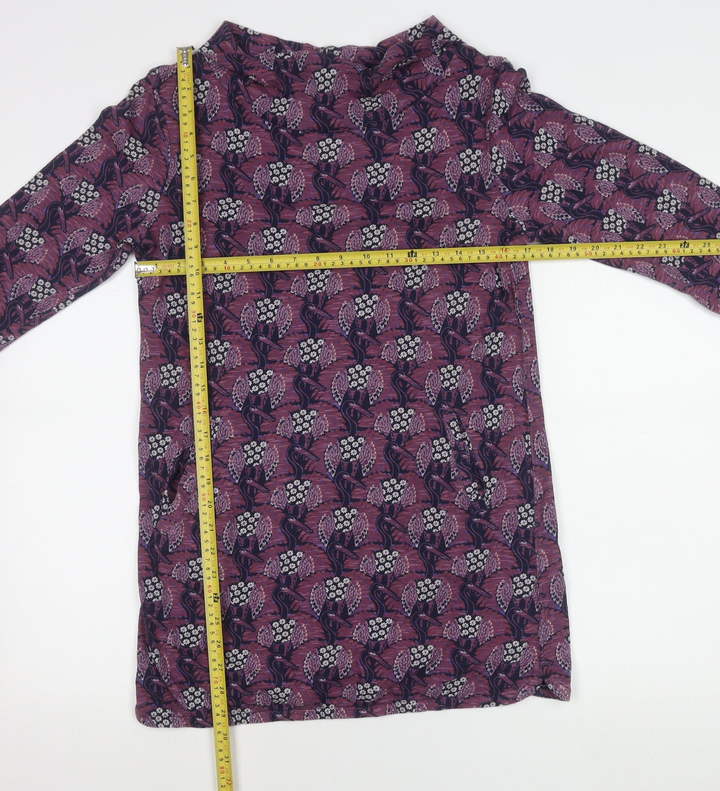 Weird Fish Womens Multicoloured Floral Tunic Blouse UK 10