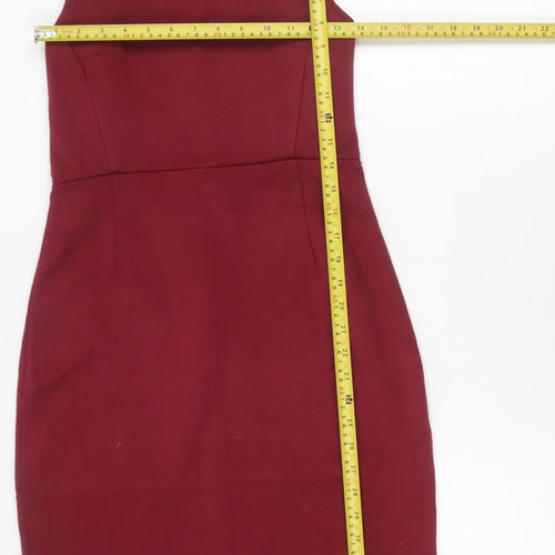 French Connection Women’s Red Sleeveless Sheath Dress Size 10