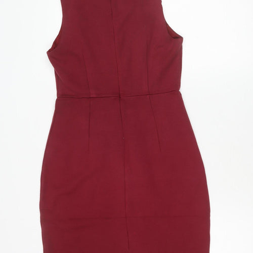 French Connection Women’s Red Sleeveless Sheath Dress Size 10