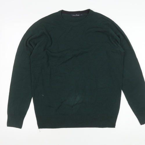 James Pringle Men’s Green Acrylic Crew Neck Pullover Jumper Size S