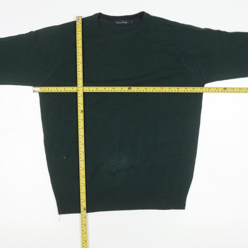 James Pringle Men’s Green Acrylic Crew Neck Pullover Jumper Size S
