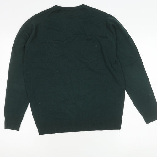 James Pringle Men’s Green Acrylic Crew Neck Pullover Jumper Size S