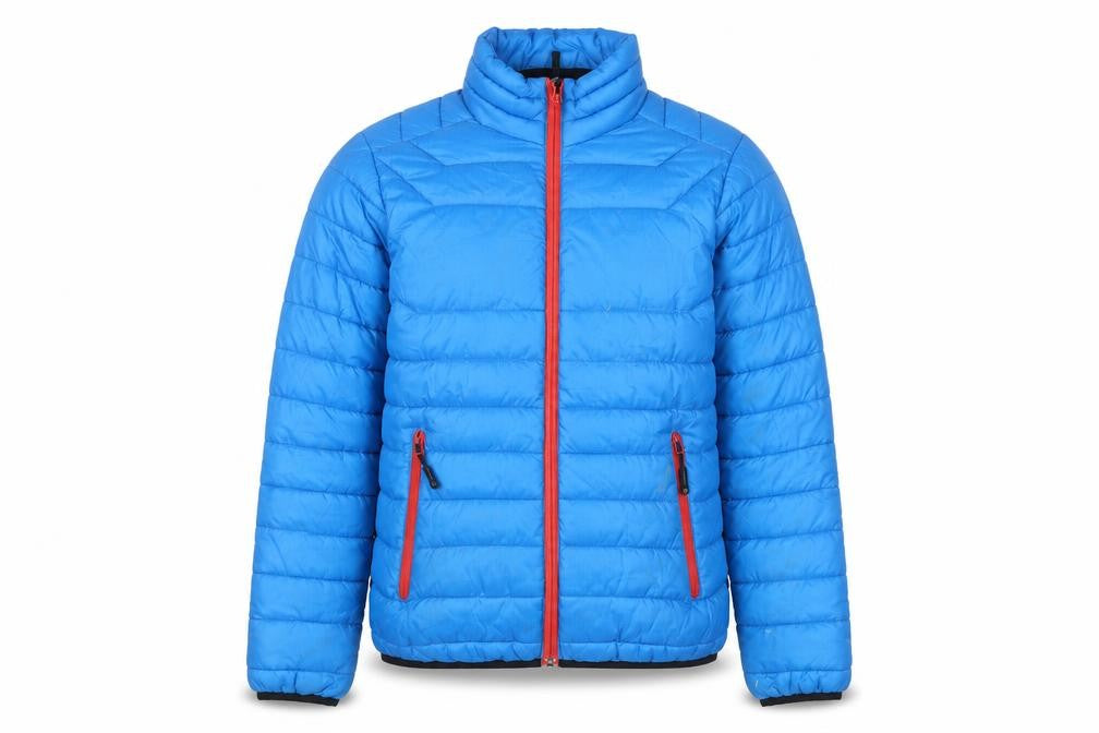 Front view of Stormtech Men's Blue Puffer Jacket S Regular Fit Outdoor Coat