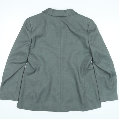 BHS Womens Grey Size 18 Notch Lapel Two-Button Blazer Jacket
