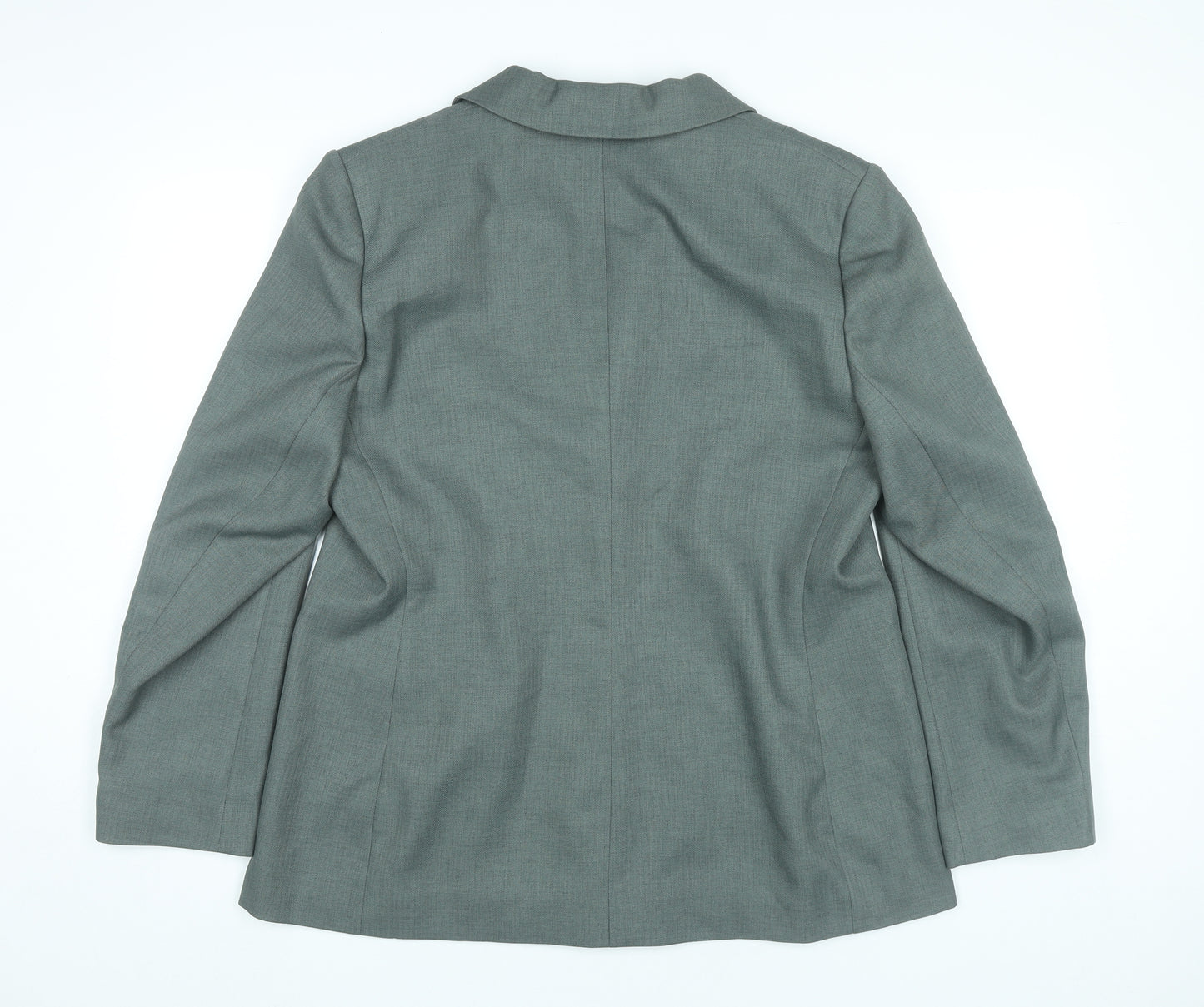 BHS Womens Grey Size 18 Notch Lapel Two-Button Blazer Jacket
