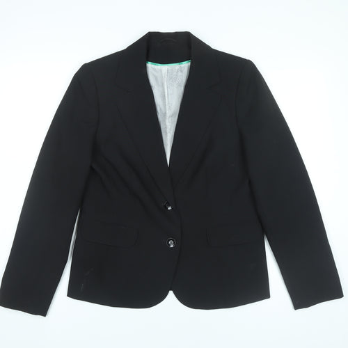 Dorothy Perkins Womens Black Blazer UK 14 Regular Fit Work Jacket