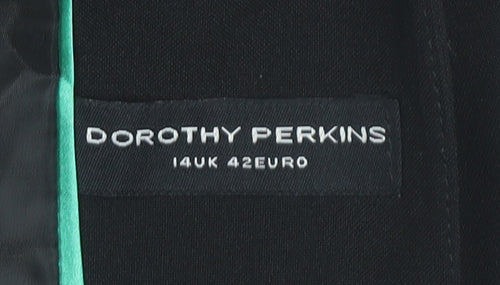 Dorothy Perkins Womens Black Blazer UK 14 Regular Fit Work Jacket