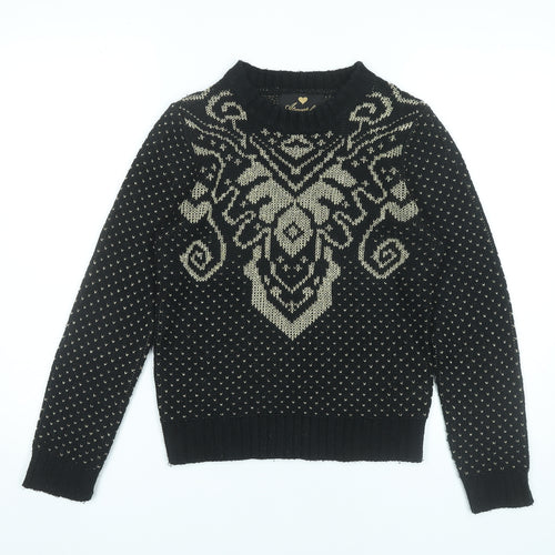Atmosphere Womens Black Jumper Size 10 Crew Neck Knit Pullover