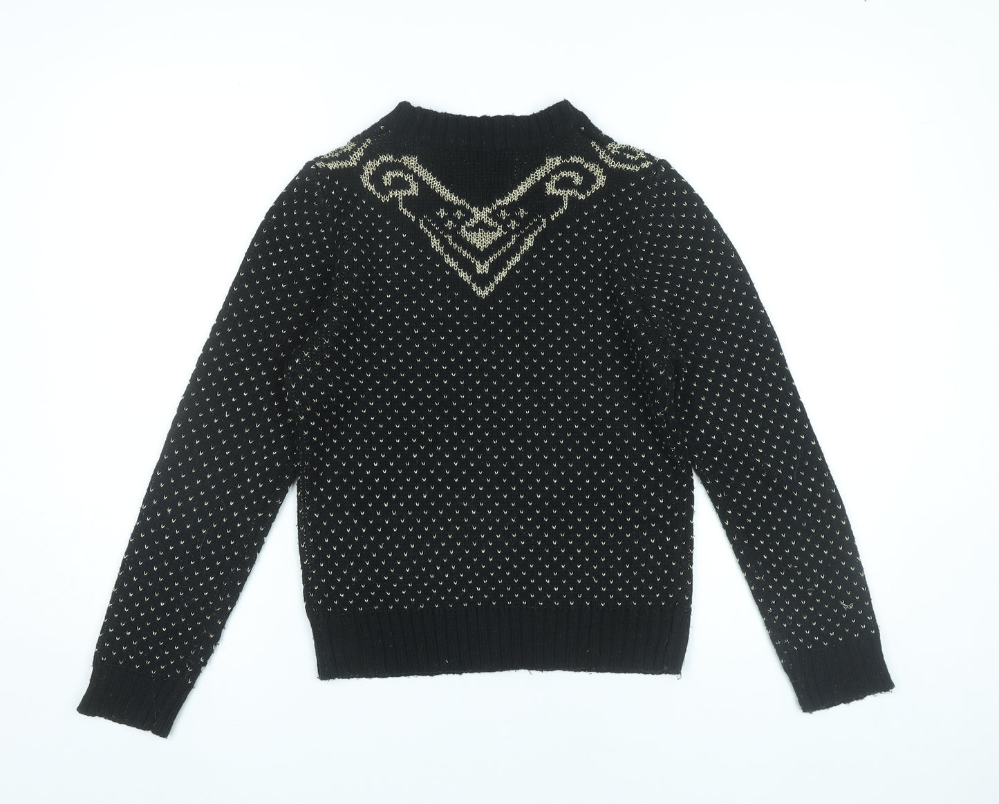 Atmosphere Womens Black Jumper Size 10 Crew Neck Knit Pullover