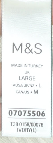 Marks and Spencer Men’s Ivory Polo Shirt L Knit Viscose Blend