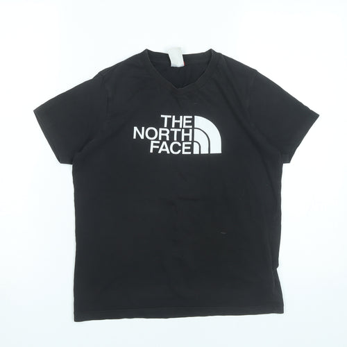 The North Face Boys Black Logo Cotton Short Sleeve T-Shirt L