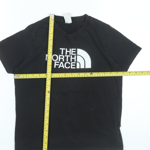 The North Face Boys Black Logo Cotton Short Sleeve T-Shirt L