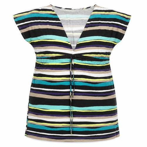 Figleaves Women’s Multicoloured Striped Knee Length Shift Dress L