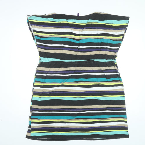 Figleaves Women’s Multicoloured Striped Knee Length Shift Dress L