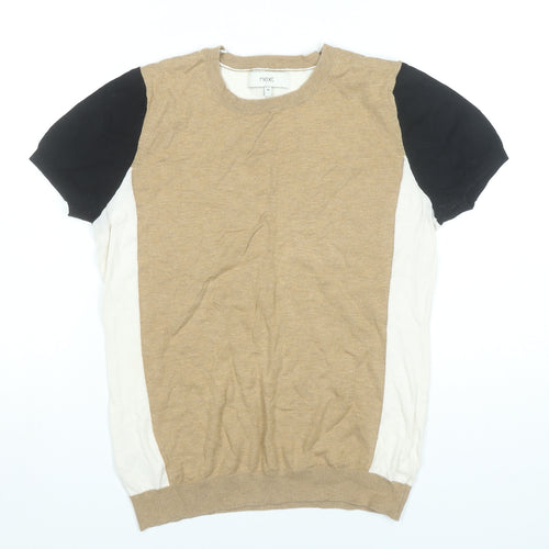 Next Women’s Beige Black Ivory Pullover Jumper Size 14 Short Sleeve