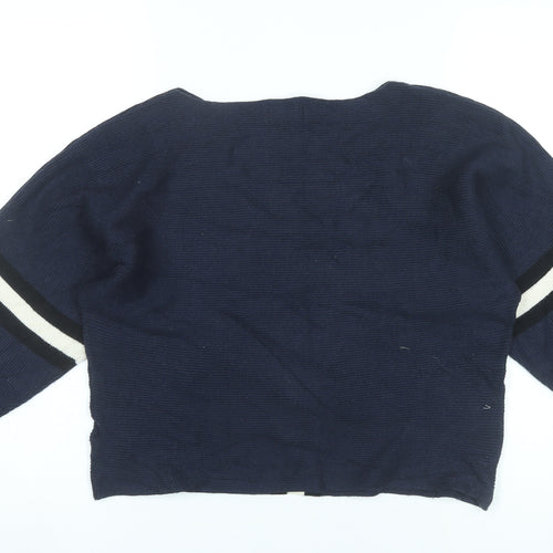 Apricot Women Blue Size 14 Pullover Jumper Long Sleeve Knit