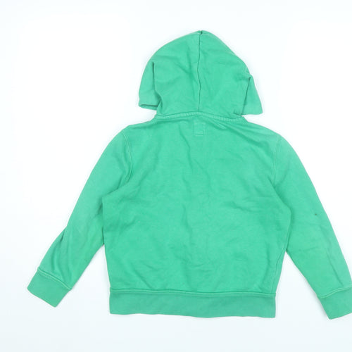 GAP Kids Boys Green Full Zip Hoodie Age 6-7 Years Logo Sweatshirt