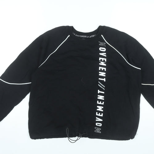 Next Women’s Black Pullover Sweatshirt Size 12 Logo Print