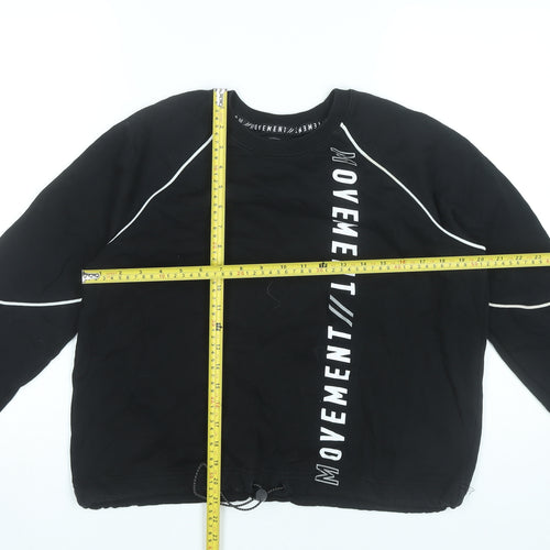Next Women’s Black Pullover Sweatshirt Size 12 Logo Print
