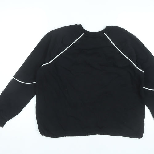 Next Women’s Black Pullover Sweatshirt Size 12 Logo Print