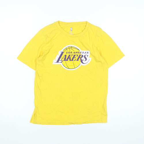 NBA Boys Yellow Los Angeles Lakers T-Shirt Size 10-11 Years Cotton
