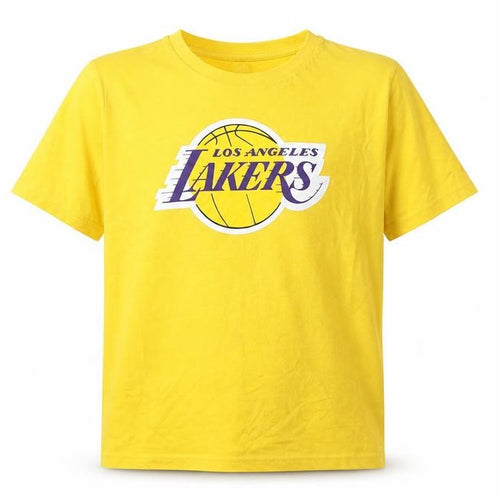 NBA Boys Yellow Los Angeles Lakers T-Shirt Size 10-11 Years Cotton