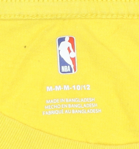 NBA Boys Yellow Los Angeles Lakers T-Shirt Size 10-11 Years Cotton