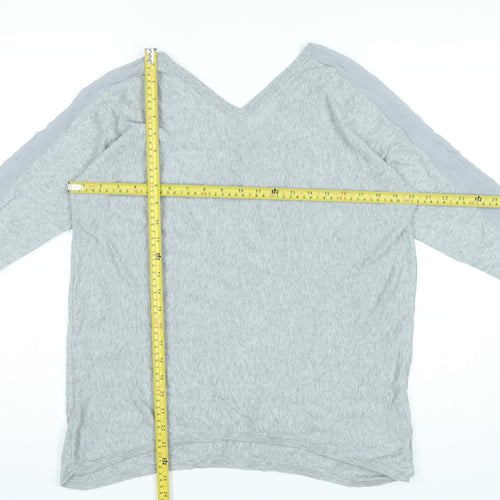 Mercer & Madison Womens Grey V-Neck Pullover Jumper Size 12 M