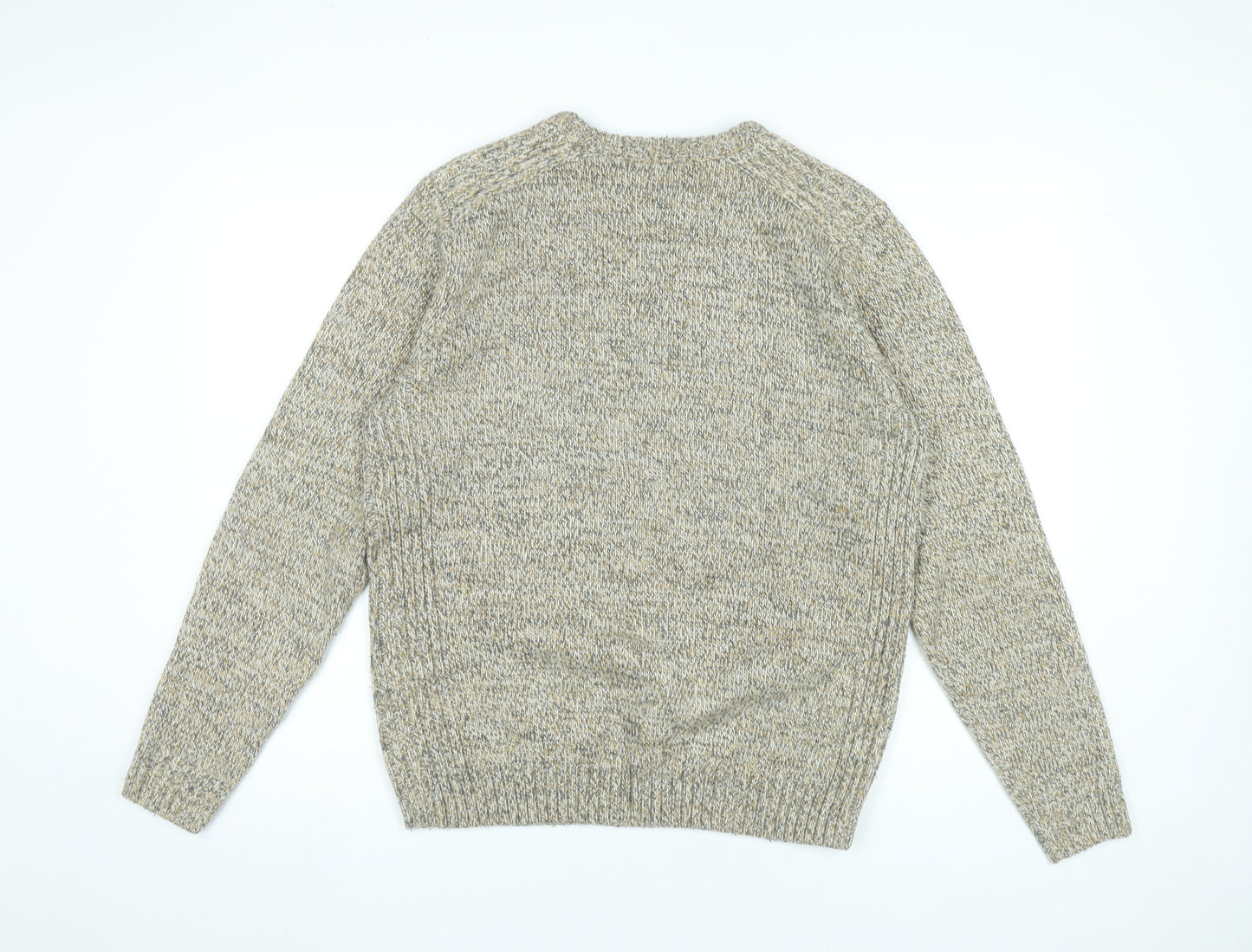 Kensington Eastside Men's Beige Knit Pullover Jumper Size M