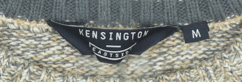 Kensington Eastside Men's Beige Knit Pullover Jumper Size M
