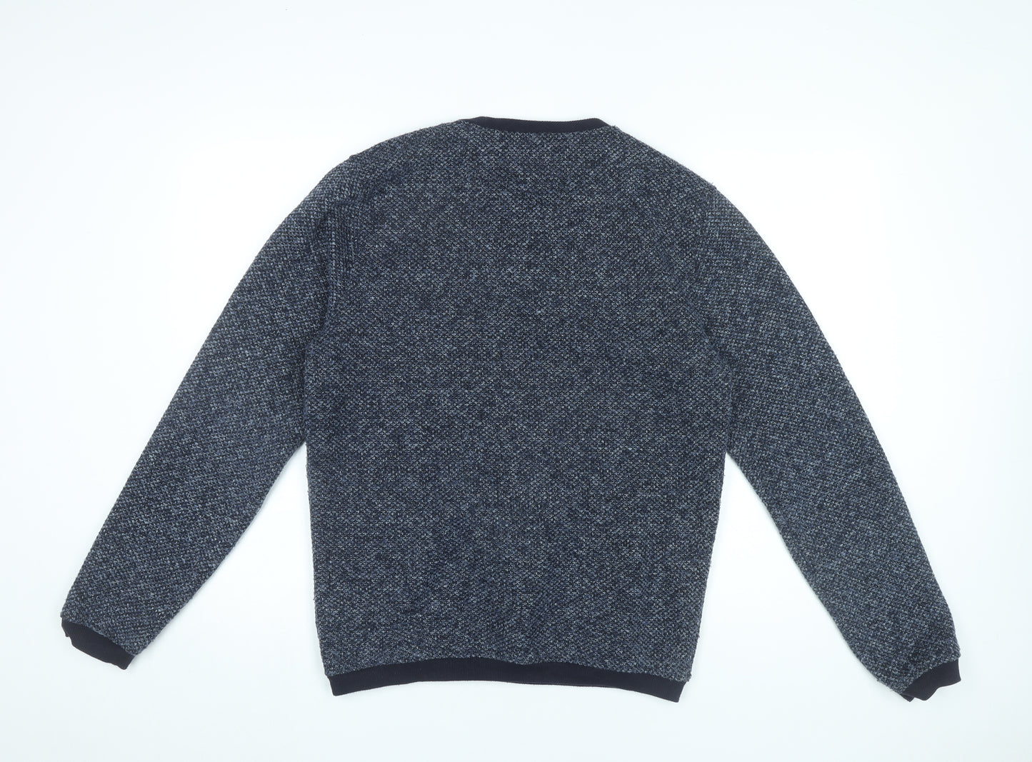 ACW85 Men's Blue Knit Pullover Jumper Medium Crew Neck