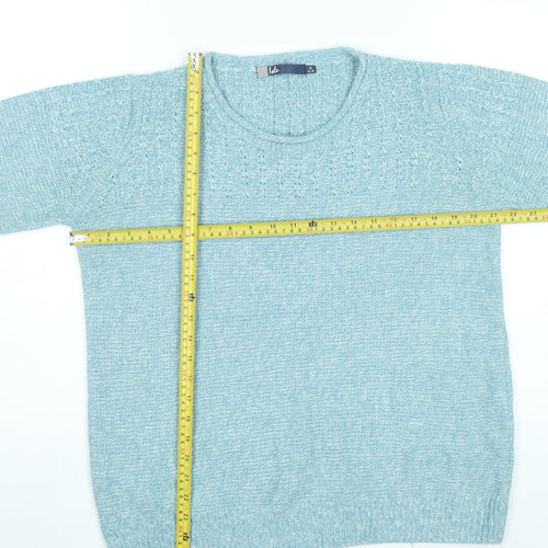 Isle Women’s Blue Cable-Knit Pullover Jumper Size 16